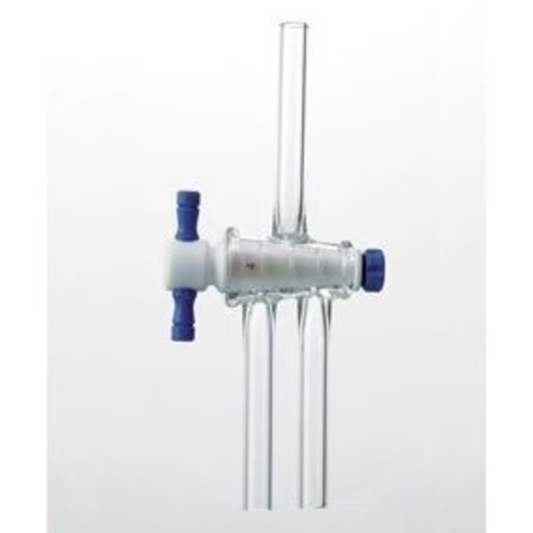 STOPCOCK, 1:5 TEFLON, DBL OBLQ BORE, 2mm, PLUG 12. 9/44, STEM 8mm., Synthware, Mfr#: S171244